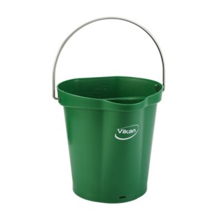Vikan 6L Plastic Green Bucket with Handle Durable Food Grade Storage and Cleaning Bucket 56882