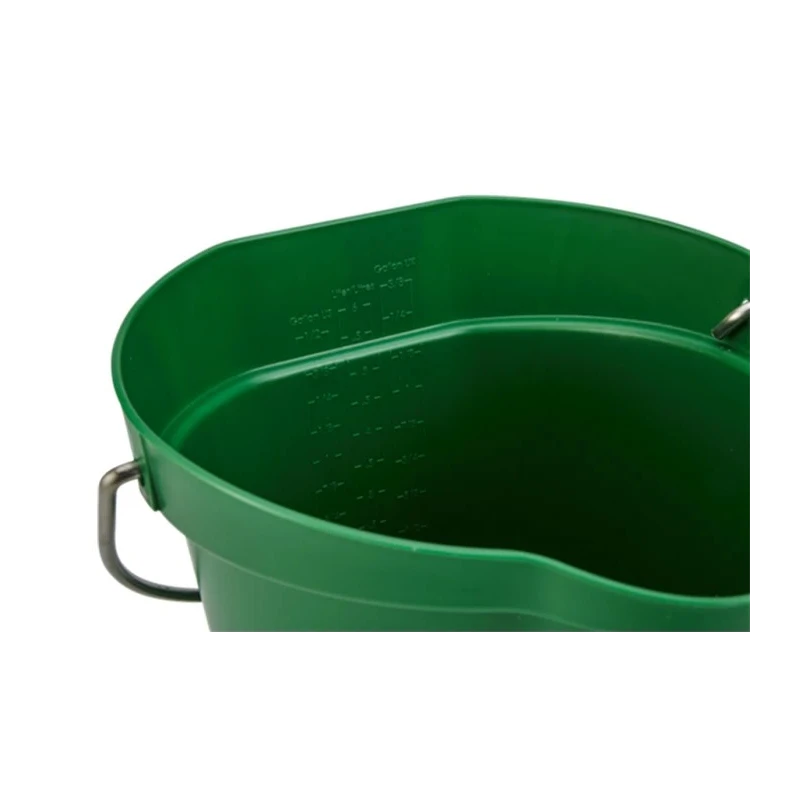 Vikan 6L Plastic Green Bucket with Handle Durable Food Grade Storage and Cleaning Bucket 56882