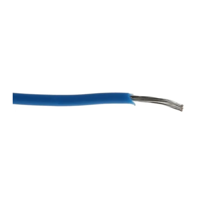 Alpha Wire Hook Up Wire TEFLON Series Blue 26 AWG 7x0.16 mm Core Strands 0.99 mm OD 600V 200°C 30m 5853 BL005