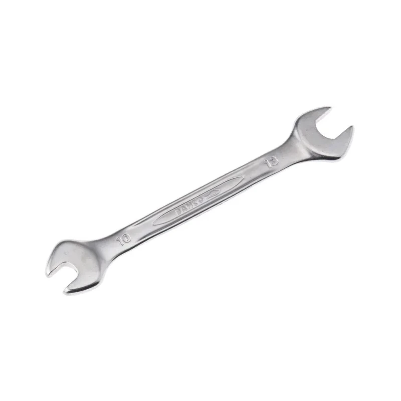 Bahco Double Ended Open Spanner Metric Size 10 to 13 mm² Alloy Steel Chrome Finish 153mm Length 6M-10-13