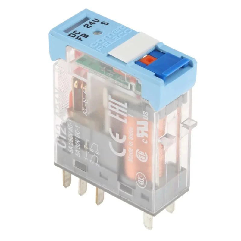 Releco PCB Power Relay 24V DC Coil 5A Switching Current DPDT C12A21X24D