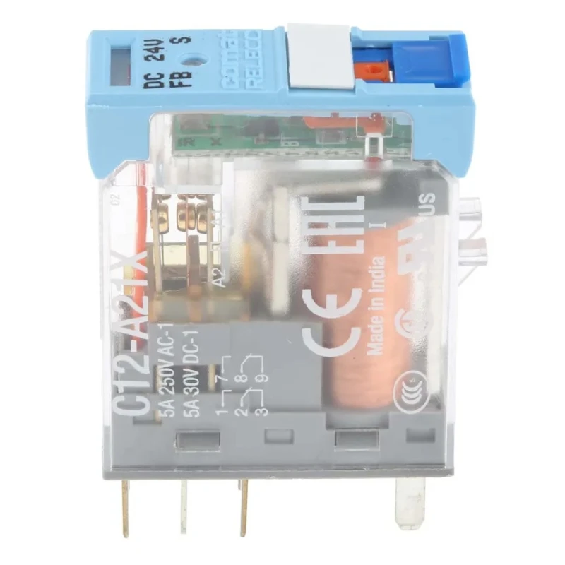 Releco PCB Power Relay 24V DC Coil 5A Switching Current DPDT C12A21X24D