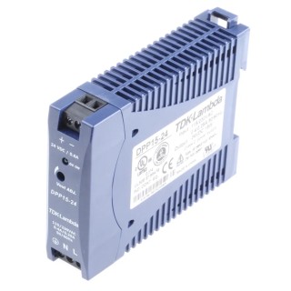 TDK-Lambda Switched Mode DIN Rail Power Supply 15W 24V DC Output 630mA DPP15-24