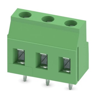 Phoenix Contact GMKDS 3/3 Series Straight Wave Soldering Mount PCB Terminal Block, 3 Contacts, 7.5 mm Pitch, 630V 1731035