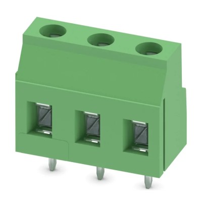 Phoenix Contact GMKDS 3/3 Series Straight Wave Soldering Mount PCB Terminal Block, 3 Contacts, 7.5 mm Pitch, 630V 1731035