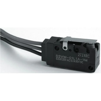 Omron Plunger Micro Switch Pre-Wired Terminal 5A 250V ac 30V dc SPDT IP67 D2VW-5-1M(D)(CHN)