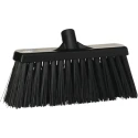 Vikan Black Push Broom for Dry Areas, Wet Areas, Medium Hardness, Width 330mm, Bristle Length 109mm, Model 29159