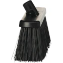 Vikan Black Push Broom for Dry Areas, Wet Areas, Medium Hardness, Width 330mm, Bristle Length 109mm, Model 29159