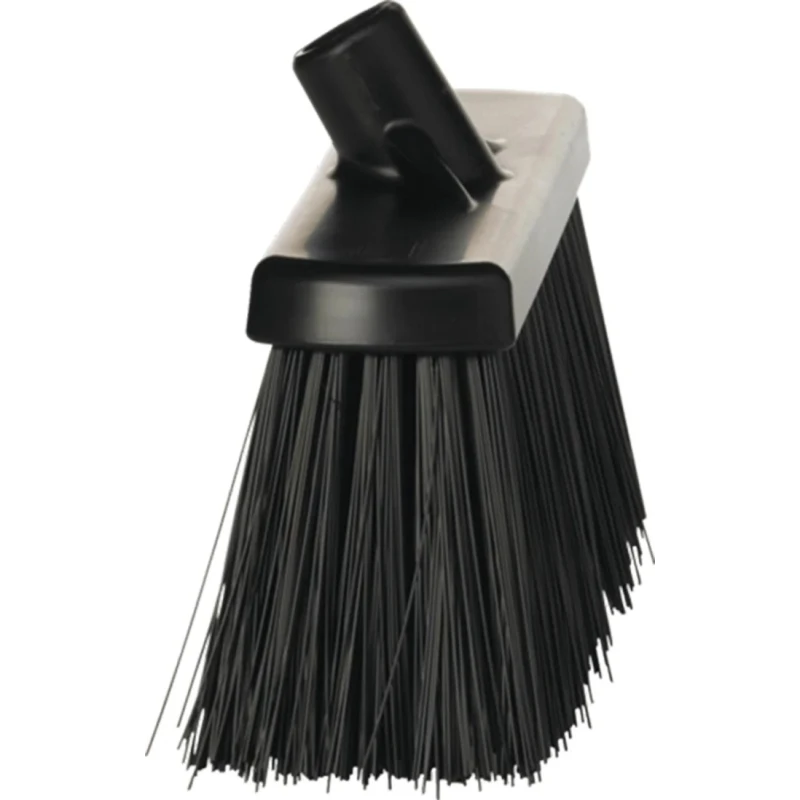Vikan Black Push Broom for Dry Areas, Wet Areas, Medium Hardness, Width 330mm, Bristle Length 109mm, Model 29159
