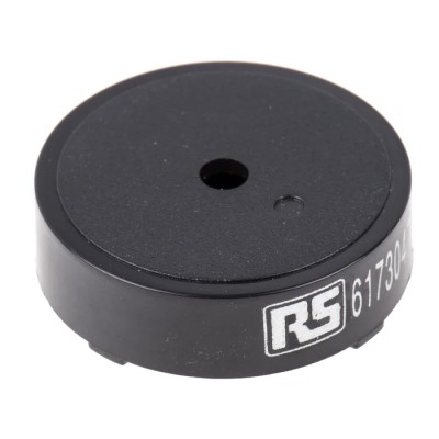 RS PRO Piezo Buzzer Component Through Hole Mount 24 mm Diameter 7.5 mm Height 85 dB Continuous External Drive 6173047P