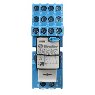 Finder 58 Series Electromechanical Interface Relay, DIN Rail Mount, 24V dc Coil, 4PDT, 7A Switching 58.34.9.024.0050SMA