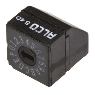 TE Connectivity Rotary Flush Rotary Coded DIP Switch DRD16RAE04