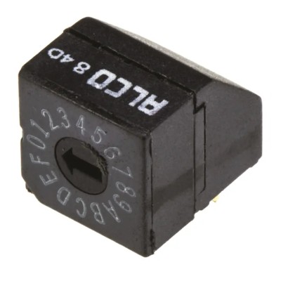 TE Connectivity Rotary Flush Rotary Coded DIP Switch DRD16RAE04