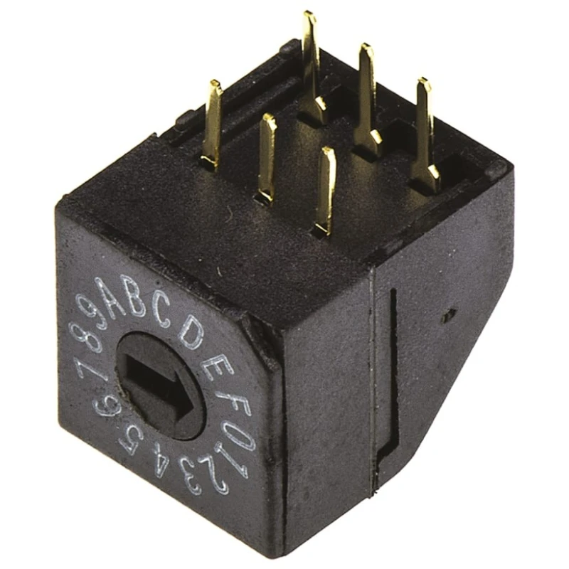 TE Connectivity Rotary Flush Rotary Coded DIP Switch DRD16RAE04