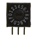 TE Connectivity Rotary Flush Rotary Coded DIP Switch DRD16RAE04