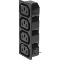 Schurter 15A 250V AC 4 Gang Socket Bar IEC C13 0909.0021