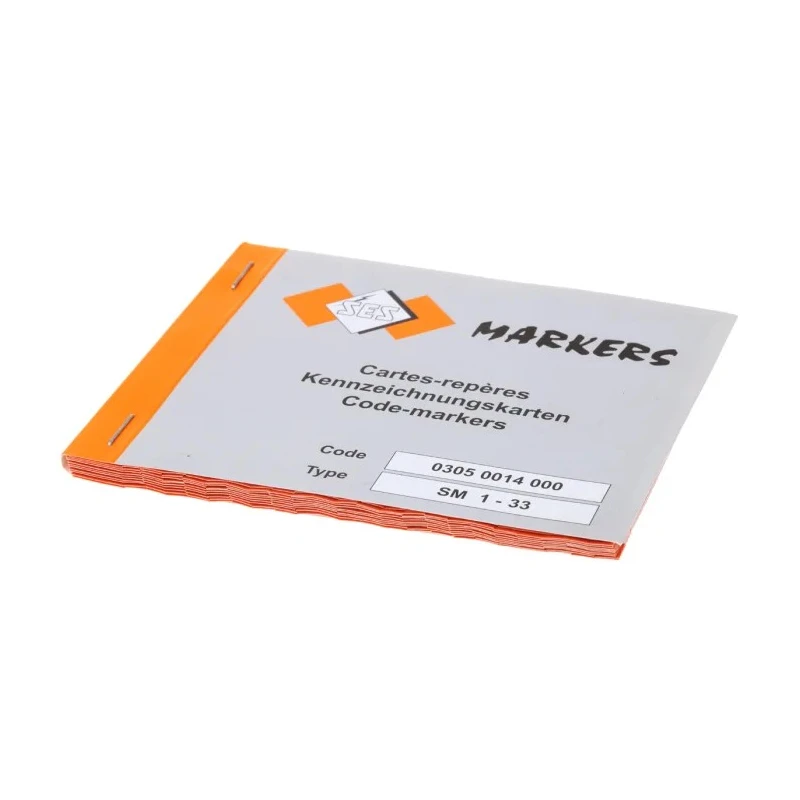 SES Sterling Cable Marker Book White Adhesive Vinyl Cloth Pre-printed U 1 to 33 T V W A C B S R 38mm x 5mm TEV 03050014000