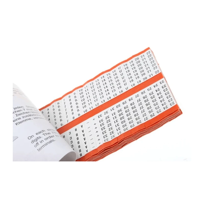 SES Sterling Cable Marker Book White Adhesive Vinyl Cloth Pre-printed U 1 to 33 T V W A C B S R 38mm x 5mm TEV 03050014000