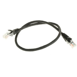 RS PRO Cat5e Ethernet Cable RJ45 Male to RJ45 Male 0.5 m Black Unshielded Low Smoke Zero Halogen 657-2062