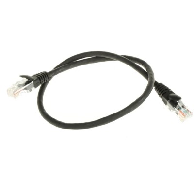 RS PRO Cat5e Ethernet Cable RJ45 Male to RJ45 Male 0.5 m Black Unshielded Low Smoke Zero Halogen 657-2062