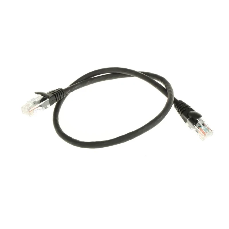 RS PRO Cat5e Ethernet Cable RJ45 Male to RJ45 Male 0.5 m Black Unshielded Low Smoke Zero Halogen 657-2062