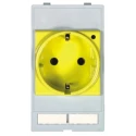 HARTING 16A 250V Panel Mount Thermoplastic German Standard Mains Connector Screw Termination 39500010002