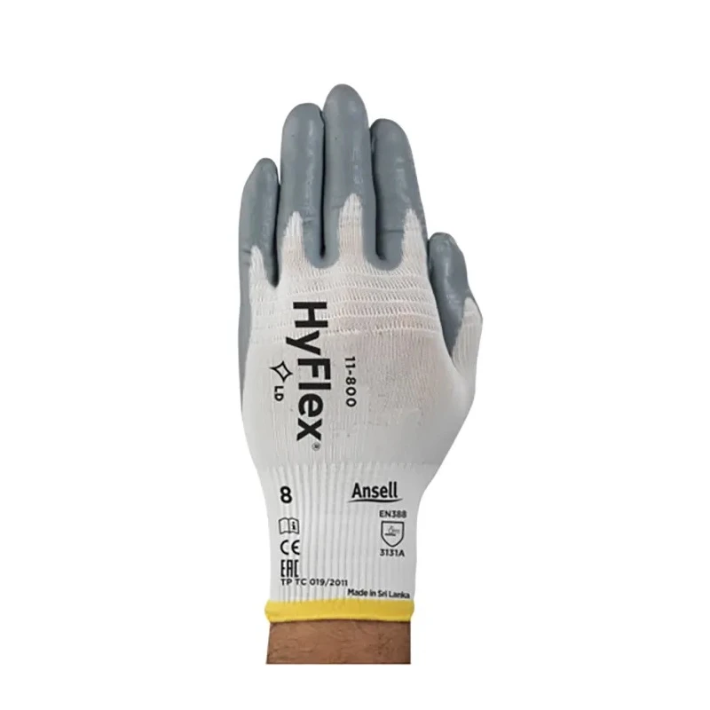 Skytec HyFlex 11-800 White Nylon Work Gloves with Nitrile Foam Coating Size 6 2 Gloves 11800060