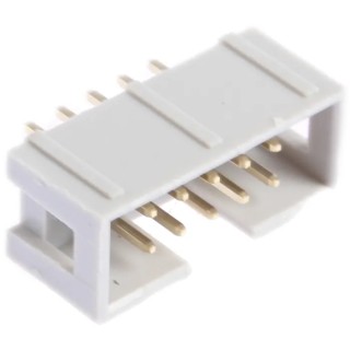 RS PRO 10-Way IDC Connector Male for Through Hole Mount, 2 Row, Gold-Plated Contacts, 2.54 mm Pitch 625-7252