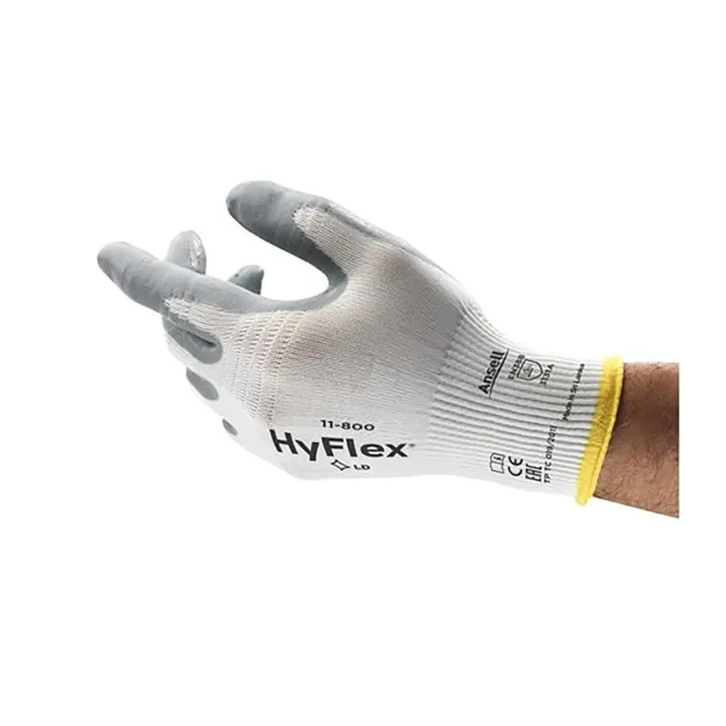 Skytec HyFlex 11-800 White Nylon Work Gloves with Nitrile Foam Coating Size 6 2 Gloves 11800060