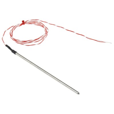 RS PRO PT1000 RTD Sensor 4 mm Diameter, 150 mm Long, 2 Wire, Class B Accuracy, 200 °C Maximum Temperature PT1000
