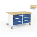 Bott Portable Sheet Steel Storage Workbench with Adjustable Height, 1.5m Width, 750mm Depth, 840mm Height 41002106.11v