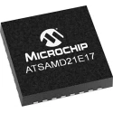 Microchip 32 bit ARM Cortex M0+ ATSAMD Microcontroller 48 MHz 128kB FLASH 32-Pin QFN ATSAMD21E17A-MU