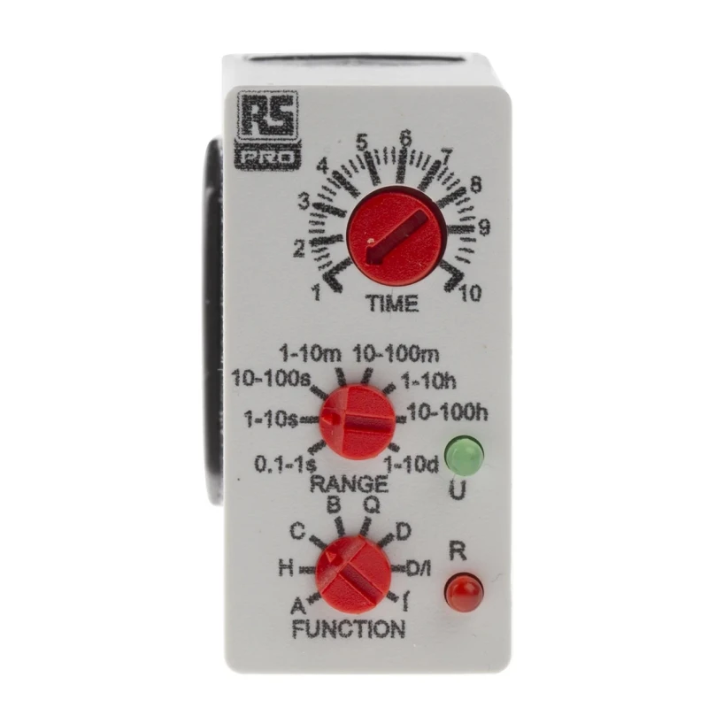 RS PRO Timer Relay, Multifunction, 12 to 240 V ac/dc Supply, DPDT Contact Configuration, 0.1 s to 100 Days Timer 178-5021