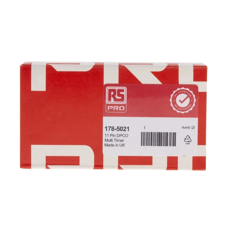 RS PRO Timer Relay, Multifunction, 12 to 240 V ac/dc Supply, DPDT Contact Configuration, 0.1 s to 100 Days Timer 178-5021