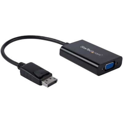 RS PRO DisplayPort to VGA Adapter with Built-in Audio Port 250 mm Cable Length 1920 x 1200 Resolution DP2VGAA