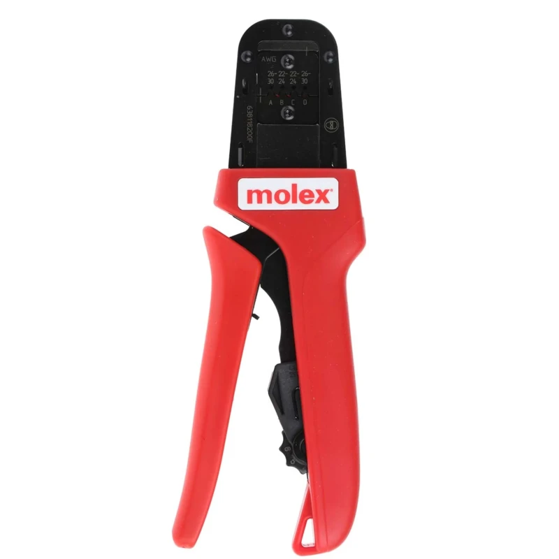 Molex PremiumGrade Ratcheting Hand Crimp Tool for KK Series Contacts, RoHS, IPC/WHMA A-620 Class 2, Sweden Origin 63811-8200