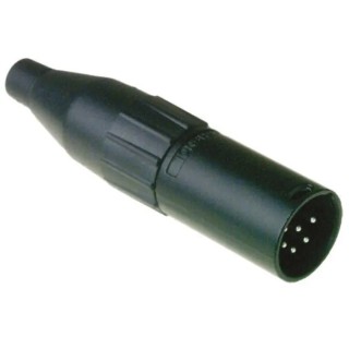 Amphenol Industrial Cable XLR Connector Straight 6 Contacts Male Silver Plating AC6AMJB