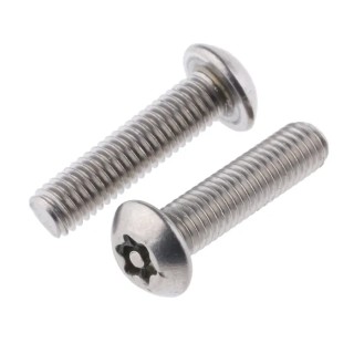 RS PRO Plain Stainless Steel Button Tamper Proof Security Screw M5 x 20 mm 621-2704
