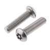 RS PRO Plain Stainless Steel Button Tamper Proof Security Screw M5 x 20 mm 621-2704