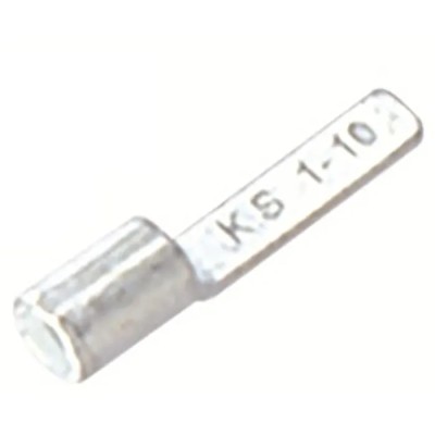 RS PRO Uninsulated Crimp Blade Terminal 10 mm Blade Length, 22 AWG to 16 AWG, Copper Contact, Grey 178-7238