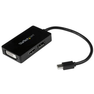 StarTech.com 3 Port Mini DisplayPort to DisplayPort HDMI DVI Adapter 150 mm Cable Length MDP2DPDVHD