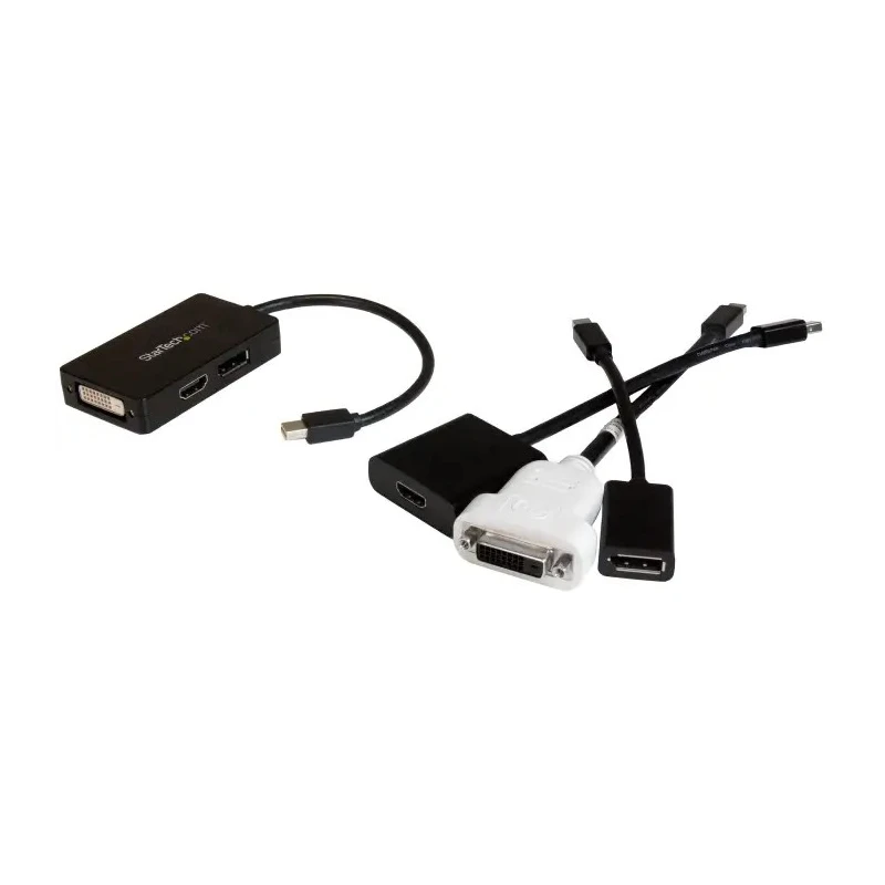 StarTech.com 3 Port Mini DisplayPort to DisplayPort HDMI DVI Adapter 150 mm Cable Length MDP2DPDVHD