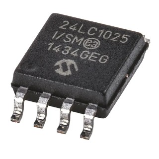 Microchip 1 MB Serial EEPROM 900 ns 8-Pin SOIJ Serial-I2C 24LC1025-I/SM