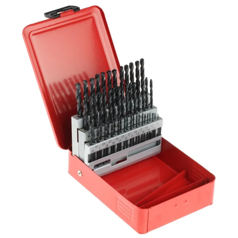 RS PRO 51-Piece HSS Twist Drill Bit Set for Metal, Sizes 1 mm to 6 mm, 0.1 mm Increments 668-0992