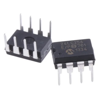 Microchip 256 kB Serial EEPROM, 900 ns Access Time, 8-Pin PDIP, Serial-I2C 24LC256-E/P