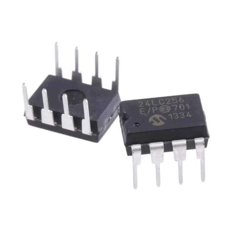Microchip 256 kB Serial EEPROM, 900 ns Access Time, 8-Pin PDIP, Serial-I2C 24LC256-E/P