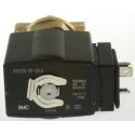 SMC Solenoid Valve 2 Port Normally Closed Brass Body 3/8 in, 24V DC VXE2330-03F-5DO1