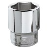 Facom 3/8 in Drive 18 mm 6 Point Square Socket Chrome Vanadium Steel 33mm Overall Length J.18H