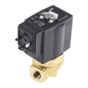 SMC Solenoid Valve, 2 Port, Normally Closed, 24V, 1/4 inch Inlet Port, Brass Body VXE2330-02F-5DO1