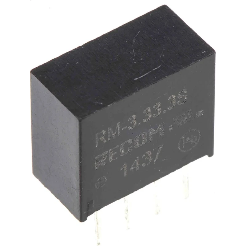 Recom DC/DC Converter 3.3V DC Output 76mA Through Hole SIP 4-Pin RM-3.33.3S